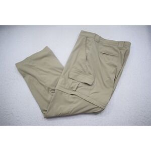 ExOfficio Convertible Cargo Shorts Pants Beige Nylon Stretch Fishing Men Size 38